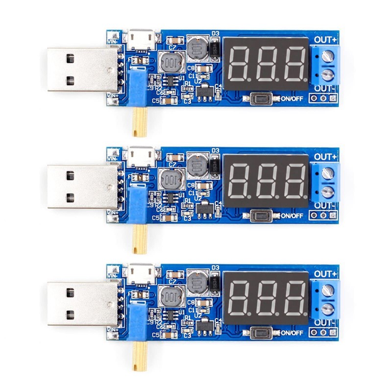 LIKENNY DC-DC USB Buck-Boost Converter 3PCS Buck Voltage Regulator Power
