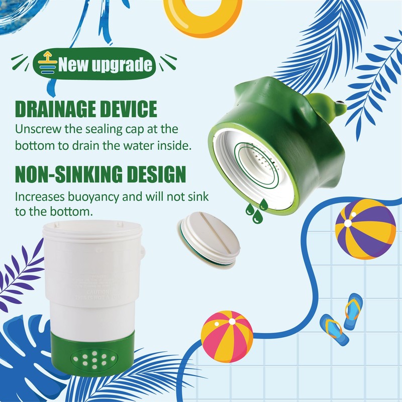 MKLZ Chlorine Floater for Pool, Floating Large Chlorine Dispenser, Bromine