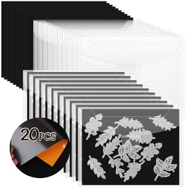 20 PCS Stamp and Die Storage Bag and Rubber Magnetic Sheets,die Storage Set for Storage Die Cutting, DIY Scrapbooking