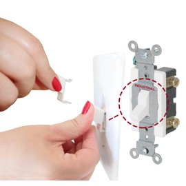 Toggle Shield - Industrial (3 Pack, Clear) | No Tools Required | Easy to Install and Remove | Child Proof Light Switch | Lock Toggle Switch in On Or Off Position | Light Switch Cover Guard