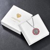 ADMETUS Red St Christopher Necklace Mens Sterling Silver St Christopher