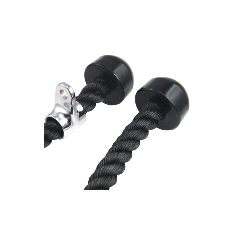 Accessotech Heavy Duty Black Tricep Rope Attachment Bodybuilding Plastic End