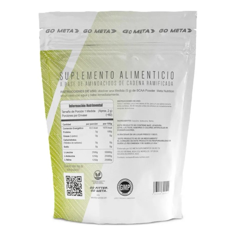 Bcaa Powder Meta Nutrition 300 Gramos Servicios Sabor