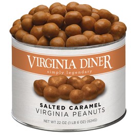 Virginia Diner - Gourmet Natural Salted Caramel Peanuts, 22 Ounce Tin