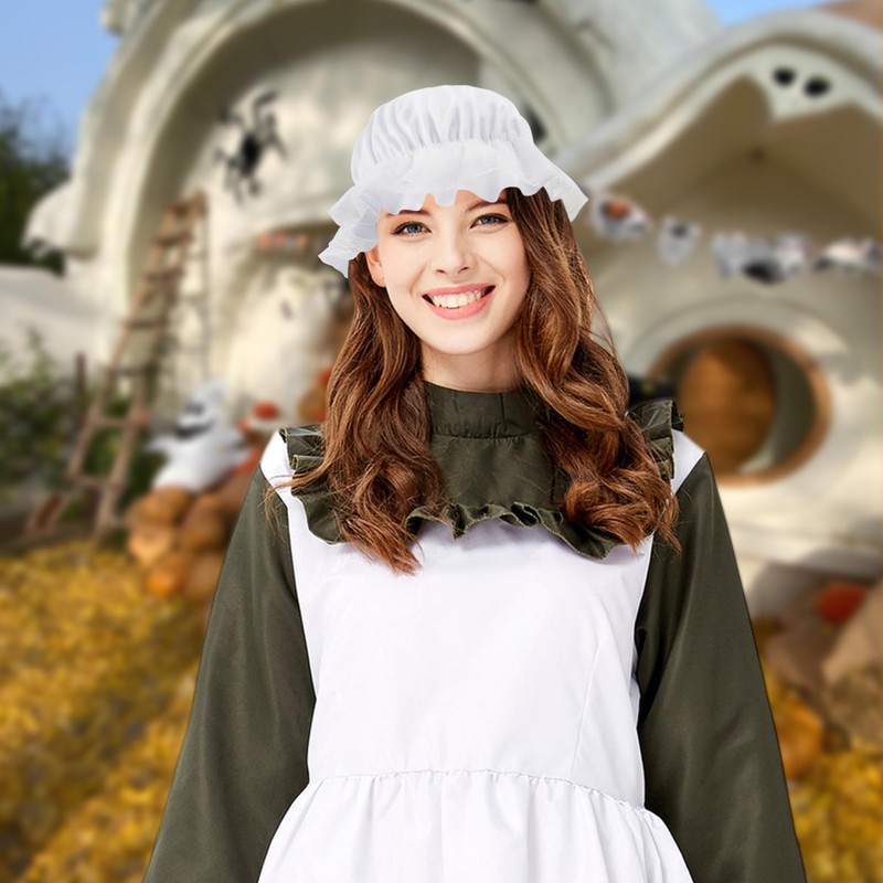 Scotamalone Capss for Women Hatss Halloweens Costume Bonnets Colonialss Accessory