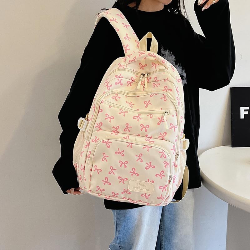 jingyuKJ Coquette Bow Backpack - Cute Kawaii Backpack Set Aesthetic