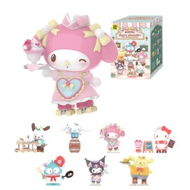 TOP TOY Sanrio Characters Roller Skate Diner Series [1 Piece] Toy Birthday Present for Chromi Character Collectors Blind Box Figure Soft Vinyl PVC