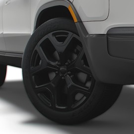 TWRAPS Vinyl Covers for 22" Sport Wheels for Rivian R1T and Rivian R1S, Gloss Black Spokes Color Wrap Chrome Delete, Close OEM Matching and Car Wash Safe, Gen1 & Gen2 R1 2021-2026 Accessories