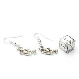 Trumpets Earrings Miniblings Trumpet Music Silver Jazz Trumpeter Mini