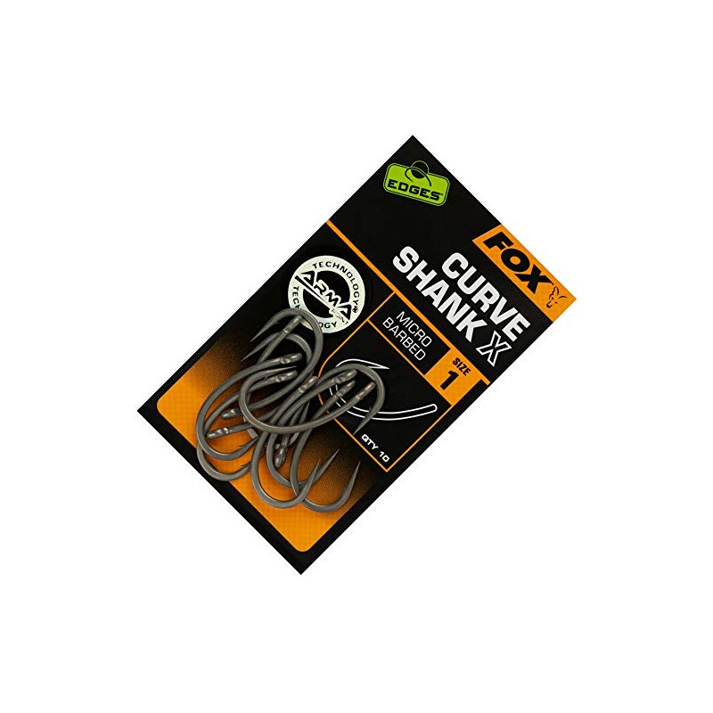 Fox Edges Curve Shank X - 10 Carp Hooks, Size: