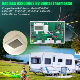 KUTTOLE 83303862 Upgrade T-Stat Wall Digital Thermostat fits for Coleman Mach 8330-336 337 338 339 368 386 Heat/Cool Air Conditioner Digital Thermostat White Temperature Adjustment from 37℃ to -1 ℃