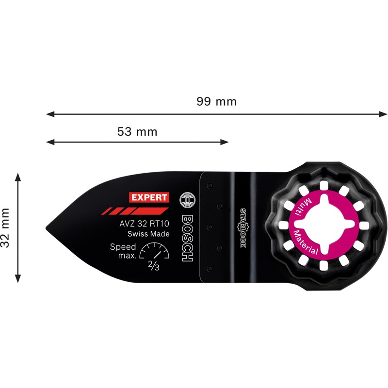 Bosch Professional 1x Expert Sanding Finger Fine AVZ 32 RT10