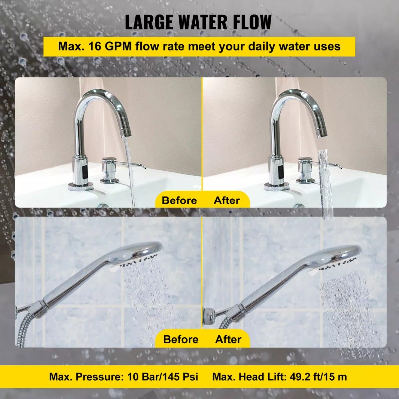 Vevor Bomba Circuladora Agua Caliente 3 Velocidades 245w