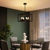 Modern Black Chandeliers for Dining Room, Industrial Metal Chandelier, 6-Light