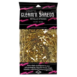 Gleam 'N Shreds Metallic Strands (gold) Party Accessory  (1 count) (1.5 Ozs/Pkg)