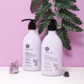Luseta Biotin B-Complex Shampoo & Conditioner Set for Hair Growth and Strengthener - Hair Loss Treatment for Thinning Hair With Biotin Caffein and Argan Oil for Men & Women - All Hair Types 2 x 33.8oz