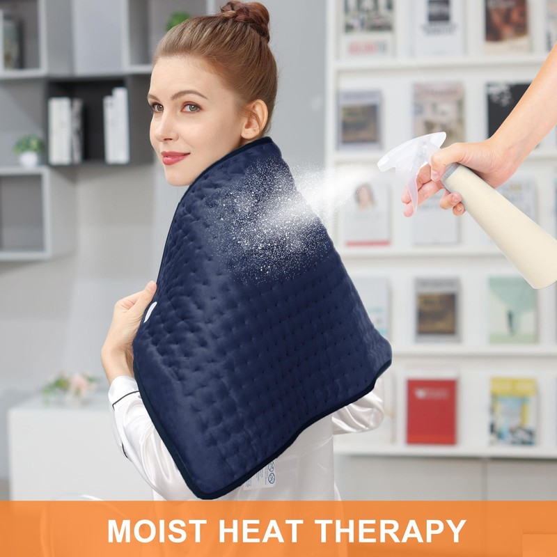 Deepsoon Heating Pad,Electric Heating Pads for Back,Neck,Abdomen,Moist Heating Pad for