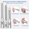 HomeyEra- Lima de uñas de acero inoxidable (paquete de 3)
