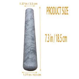 7.3 in Granite Replacement Pestle (Only Pestle [Mortar is not Included]) Black Unpolished