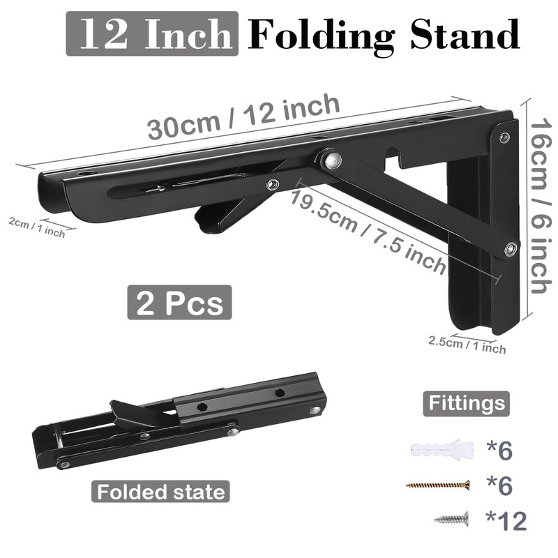 Vebetter Folding Console 300 mm, Pack of 2 Folding Console