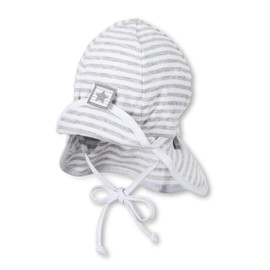 Sterntaler Baby Boys' Flapper Cap (Casquette Avec Protã¨ge-nuque) - White Striped Not Applicable, size: 51