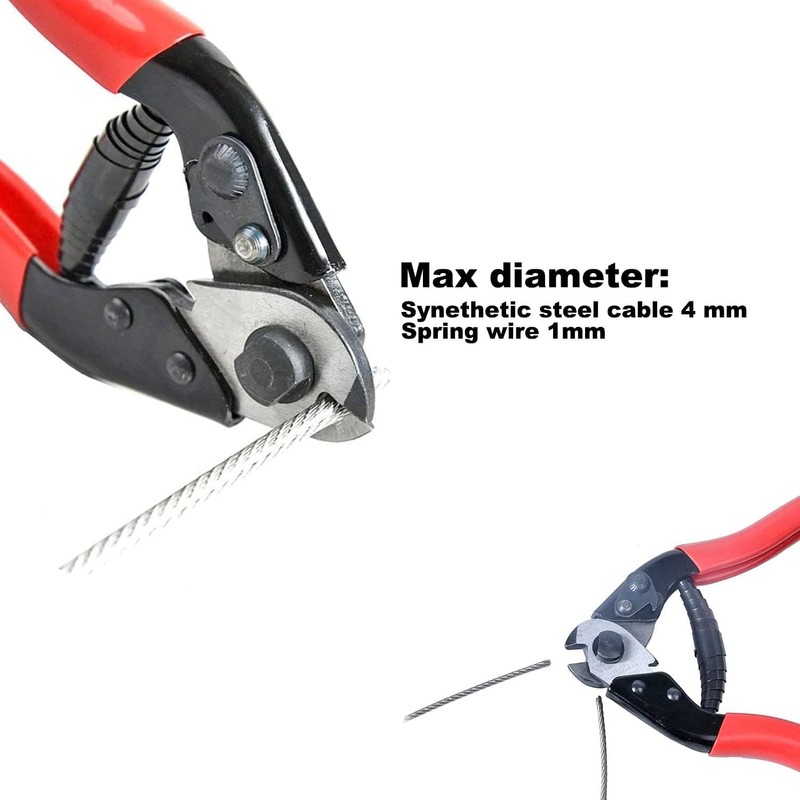 Loriusy Stainless Cable Cutter, 5/32" Steel Wire Cutter, Rope Cutter,