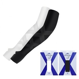 Blueant Double X Cool Golf Arm Sleeves with Hand Cover (1 Pair) Arm Sleeves White 2ea