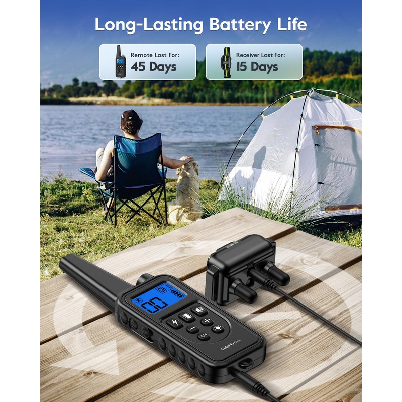 Dog Training Collar with Remote, Electronic Dog Shock Collar with