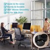 2 Inch Black Silent Office Chair Wheels Replacement - Stemless