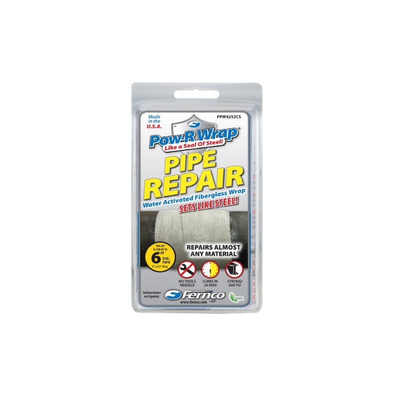 Fiberglass Repair Kit, 4 x 252 In, Gray