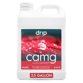 Drip Hydro CaMg 2.5 Gallon | High-Concentration Calcium and Magnesium Supplement with Nitrogen and Iron | Essential Micronutrient Blend for Vigorous Plant Growth