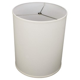 FenchelShades.com 14" Top Diameter x 14" Bottom Diameter 17" Height Cylinder Drum Lampshade USA Made (Cream)