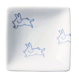 essence es 43473 Hanko Small Plate, Rabbit Set, 5 Piece Set