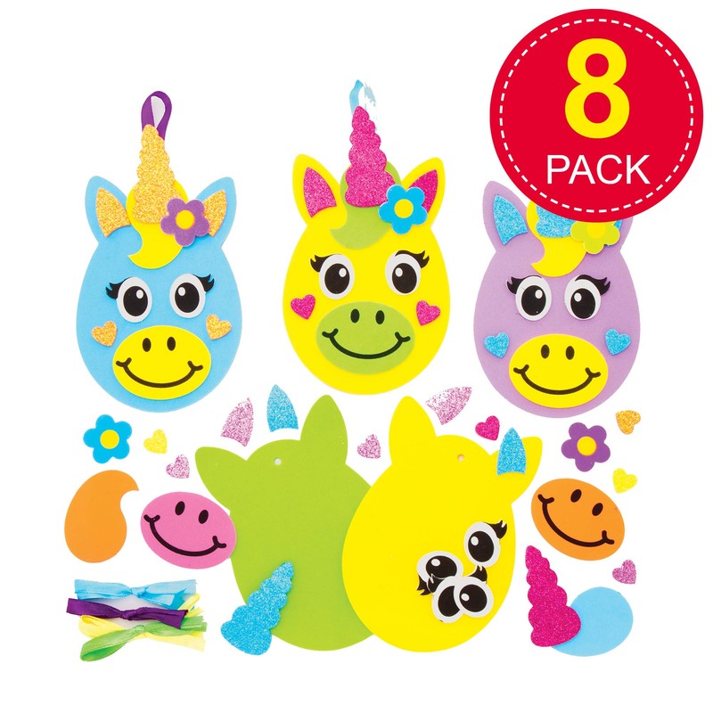 Baker Ross Unicorn Easter Egg Mix & Match Decorations -