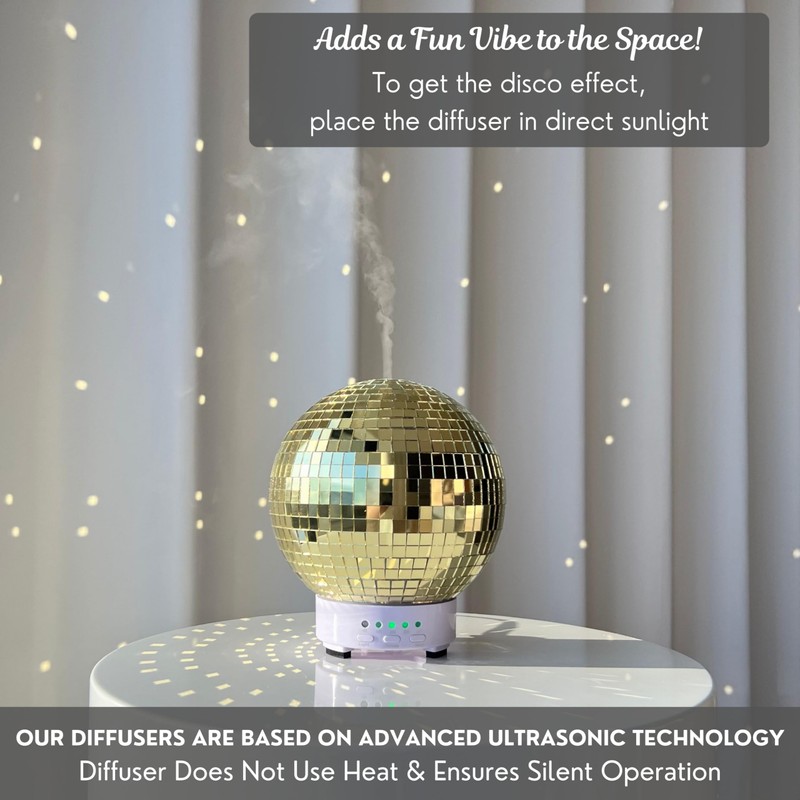 Disco Ball Diffuser Rotating - Essential Oil Diffuser with Whisper