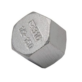 End cap with NPT 3/4 inch thread, 16 bar, stainless steel