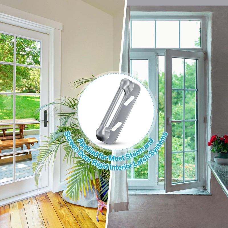 Enhon 3 Pack Screen Door Spring Strike Plate, Compatible with