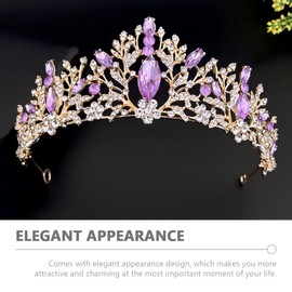Beavorty Baroque Crown Tiara for Women Headwear for Women Headwear for Prom Party Headdress Wedding Crowns for Women Parano Bride European Style Rhinestone