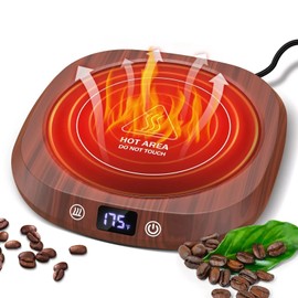 See Description Coffee Warmer, New 4.4-In Heating Surface, 5 Temp Settings & Auto Shutoff, Cup
