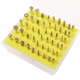 CHENTEC 50-Piece 1/8-Inch Shank Diamond Coated Rotary Burrs Set Abrading tools