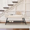 LUE BONA End of Bed Bench, Entryway Bench Bedroom Ottoman