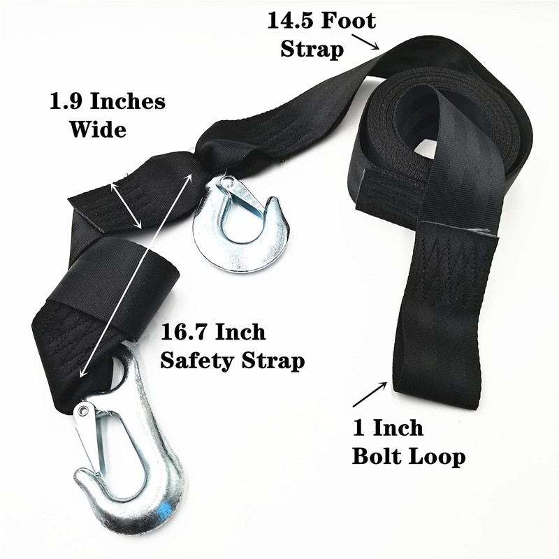 BRGMAX Boats Trailer Winch Hook Strap Wench Rope for Ranger