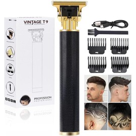Professional  Trimmer for Men, Beard Trimmer  Clippers for Men, Cordless Rechargeable  Trimmer Metal    Kit,Beard Shaver Barbershop - Color: Gold
