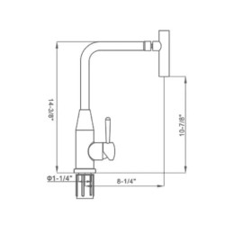 AFA Stainless Steel High Arc Top Spout Swivel Brushed Nickel Finish Stainless Steel Faucet AFK3604