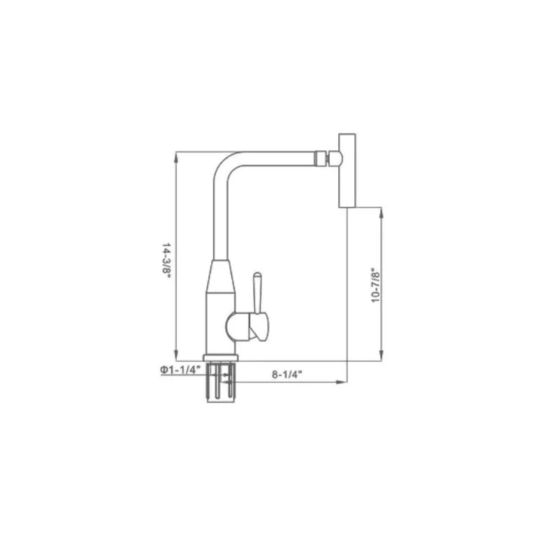 AFA Stainless Steel High Arc Top Spout Swivel Brushed Nickel