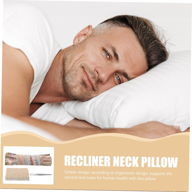 KICHOUSE Neck Pillow for Recliner Moxibustion Box Wooden Cervical Support