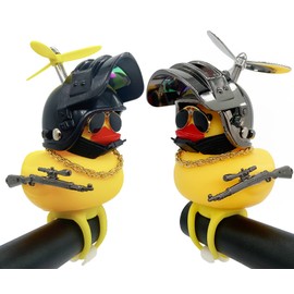Duck Bike Bell Rubber Duck Bicycle Bell and Headlight Bike Light Bike Accessories Handlebar Decoration 2 Sets