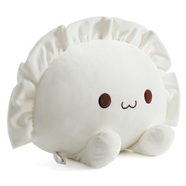 Ditucu Cute Dumpling Plush Pillow Funny Food Soup Stuffed Animal Plushies Toys Soft Hugging Gifts for Kids White 8 inch