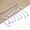 Redunest Cabinet Pulls Brushed Nickel Cabinet Handles Square Drawer Pulls,