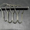 Silver Metal Shower Curtain Style Hanging Clip Chain Hooks Sorting